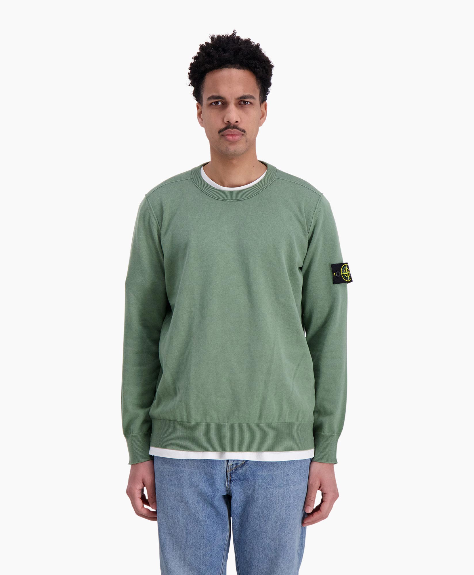 bout moe Levering Stone Island Pullover 0b2.1 licht groen