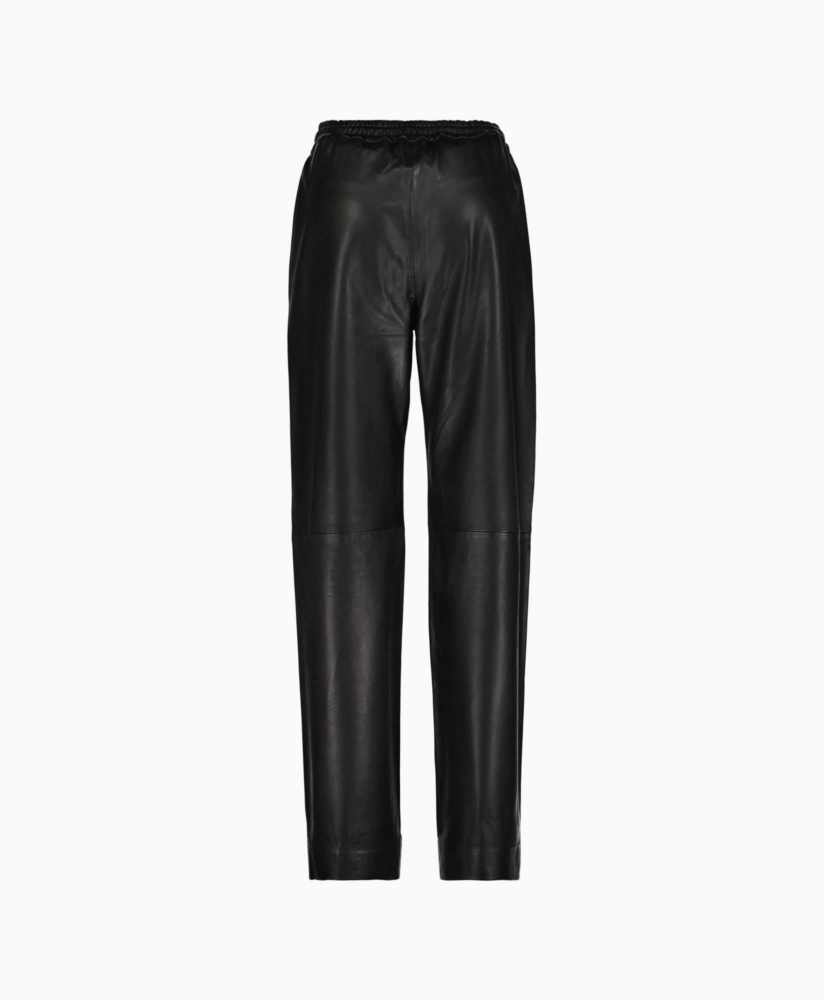 Pantalon Phoebe Pull On Leather Long Zwart