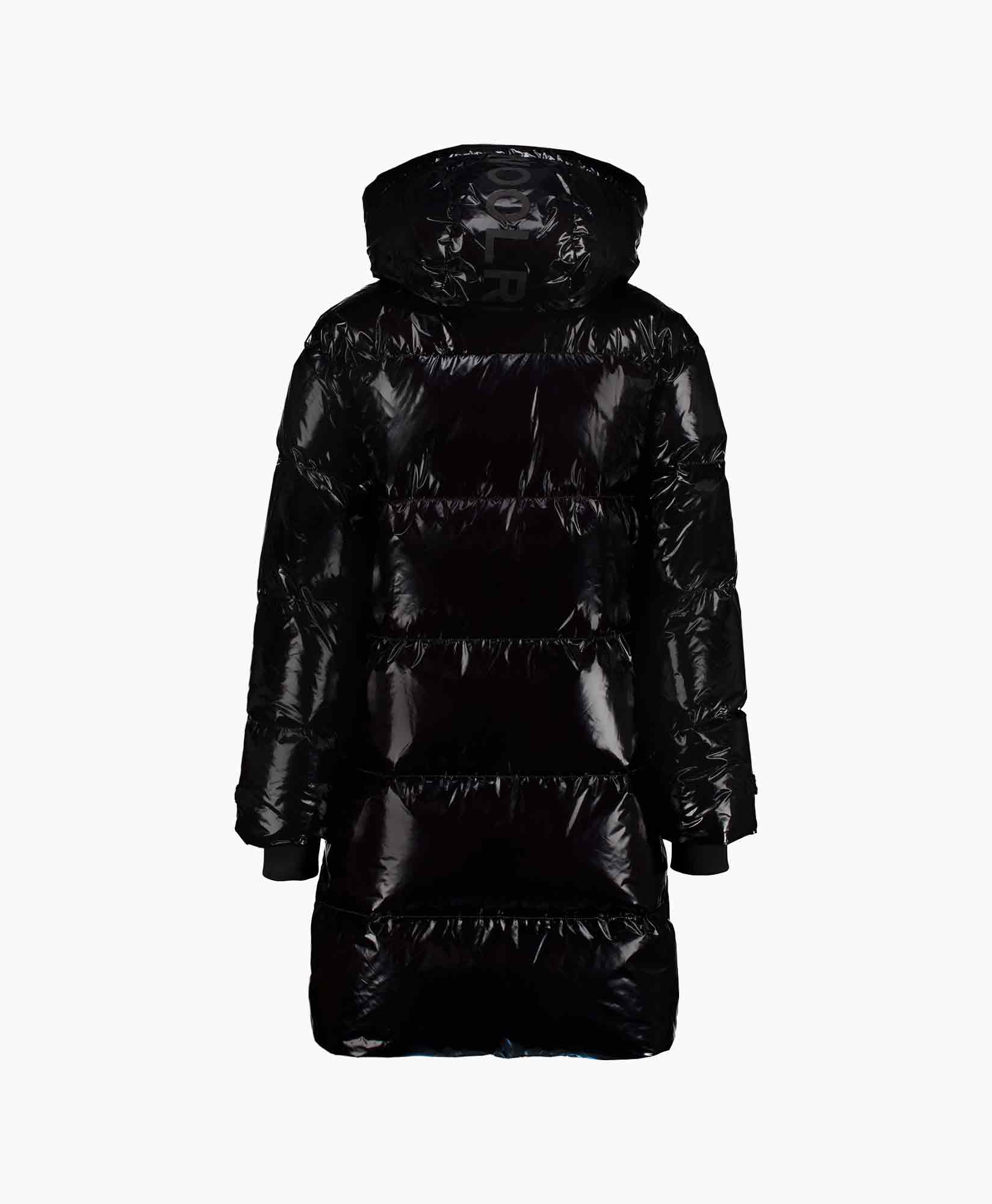 Parka Super Glossy Long Zwart