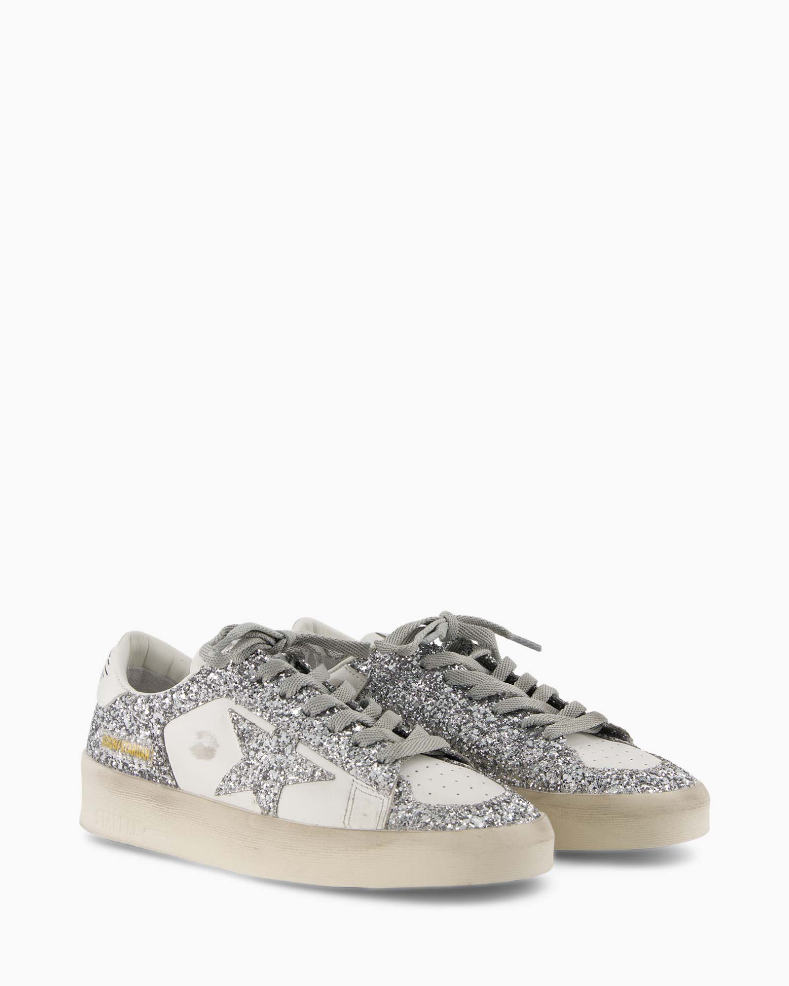 Sneaker Stardan Leather And Glitter Upper Star Zilver