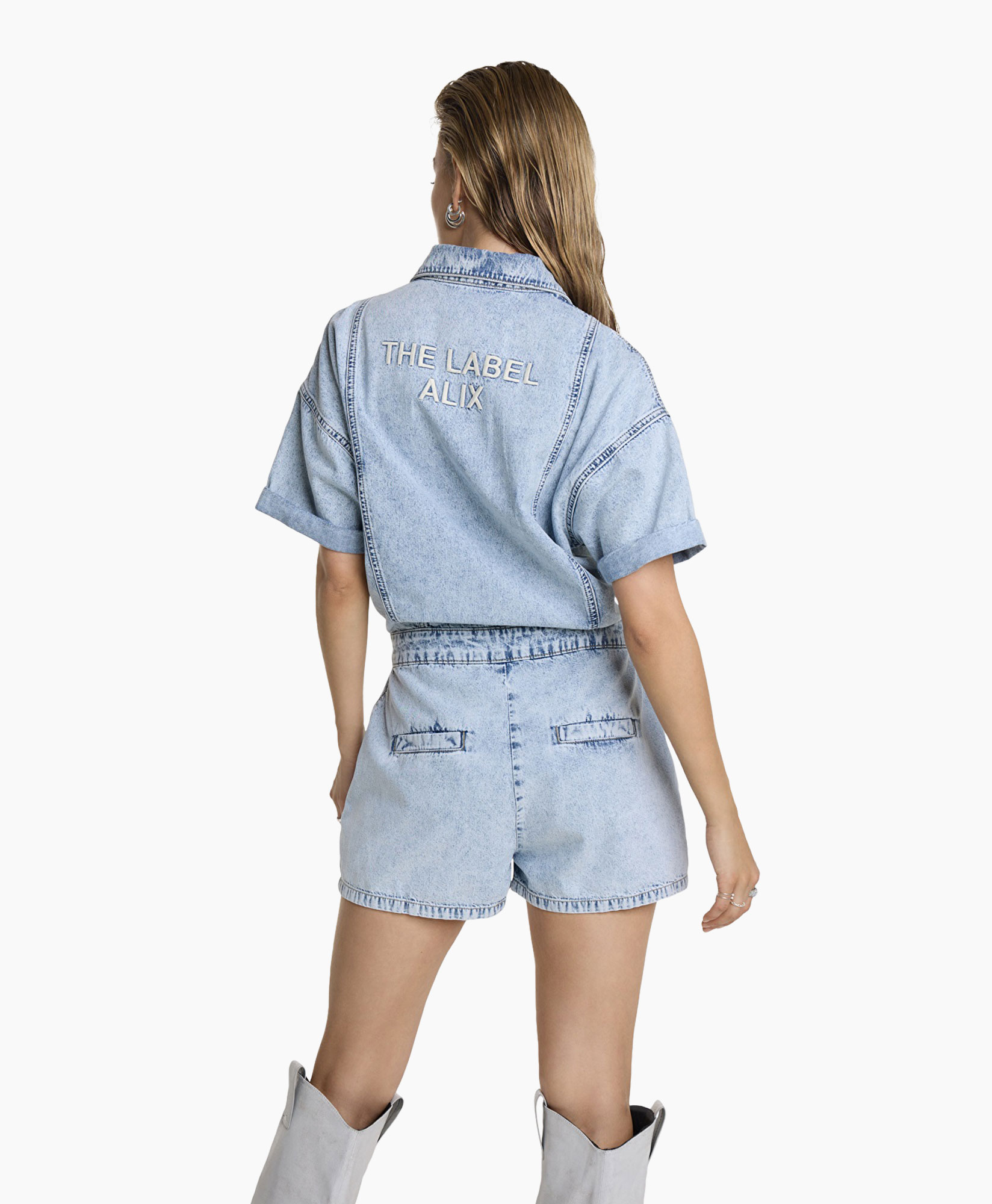 Jumpsuit Woven Denim Blauw