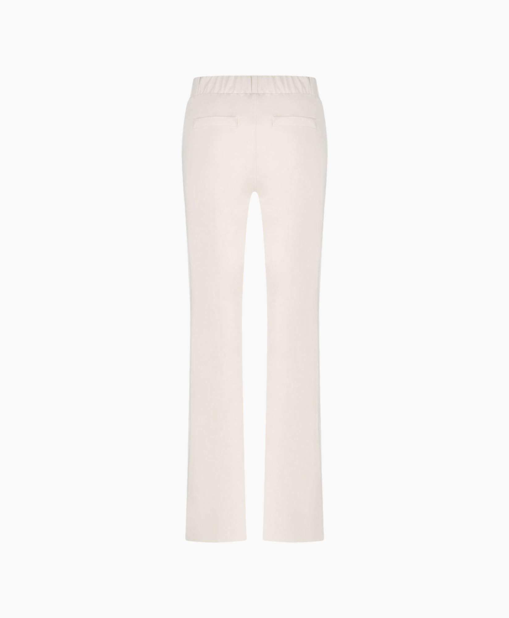 Broek Rae Shiny Bonded Trousers Off White