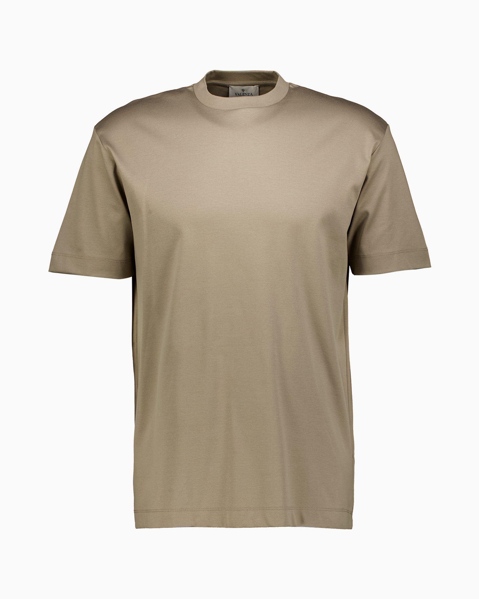 T-shirt Interlock Supima midden grijs