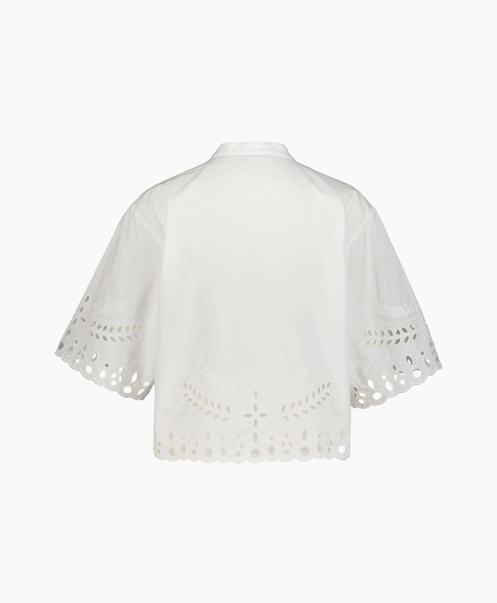Top Prima Embroidery Crop Wit