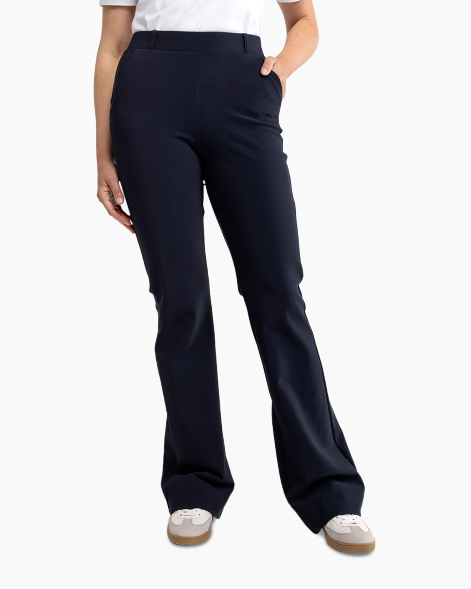 Broek Flair Long Bonded Trousers Donker Blauw