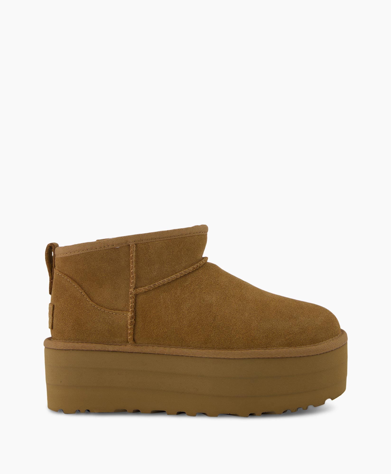 Enkellaars W Classic Ultra Mini Platform Camel