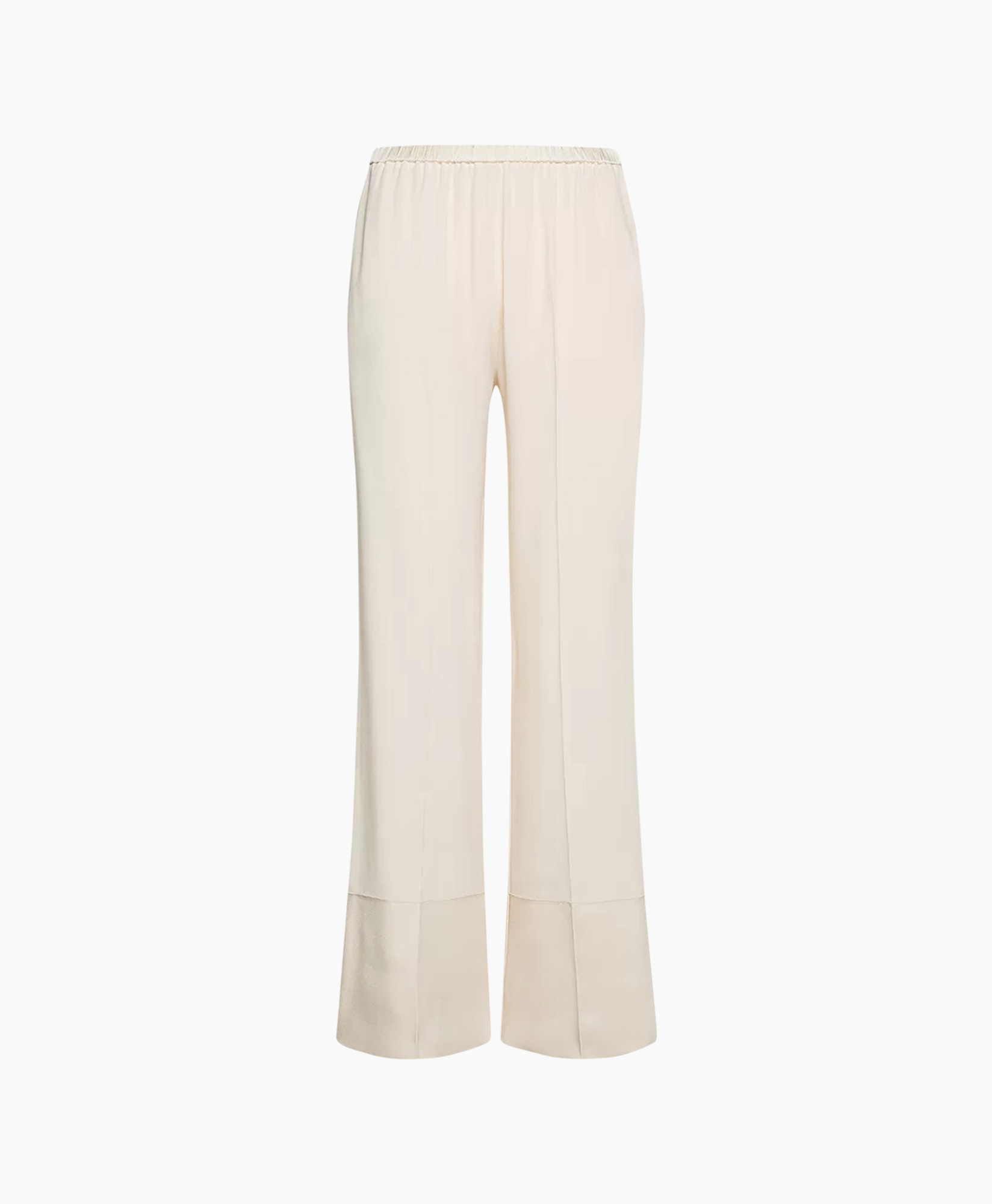 Pantalon Envers Satin Flared Ecru