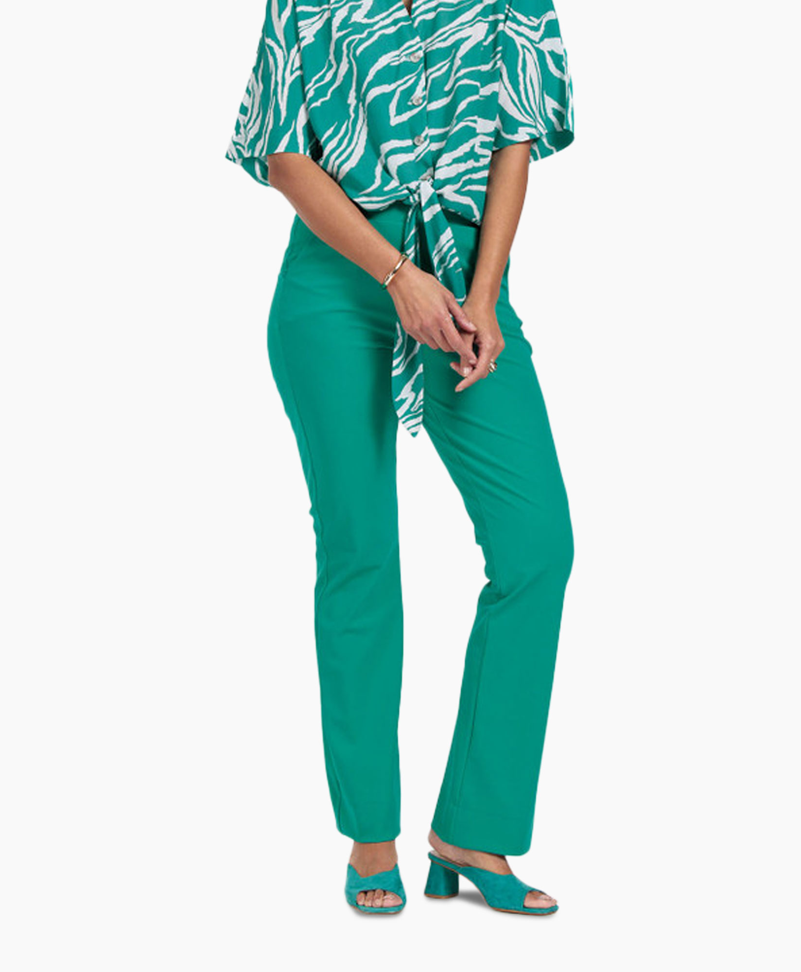 Studio Anneloes Broek Flair Bonded Trousers Groen