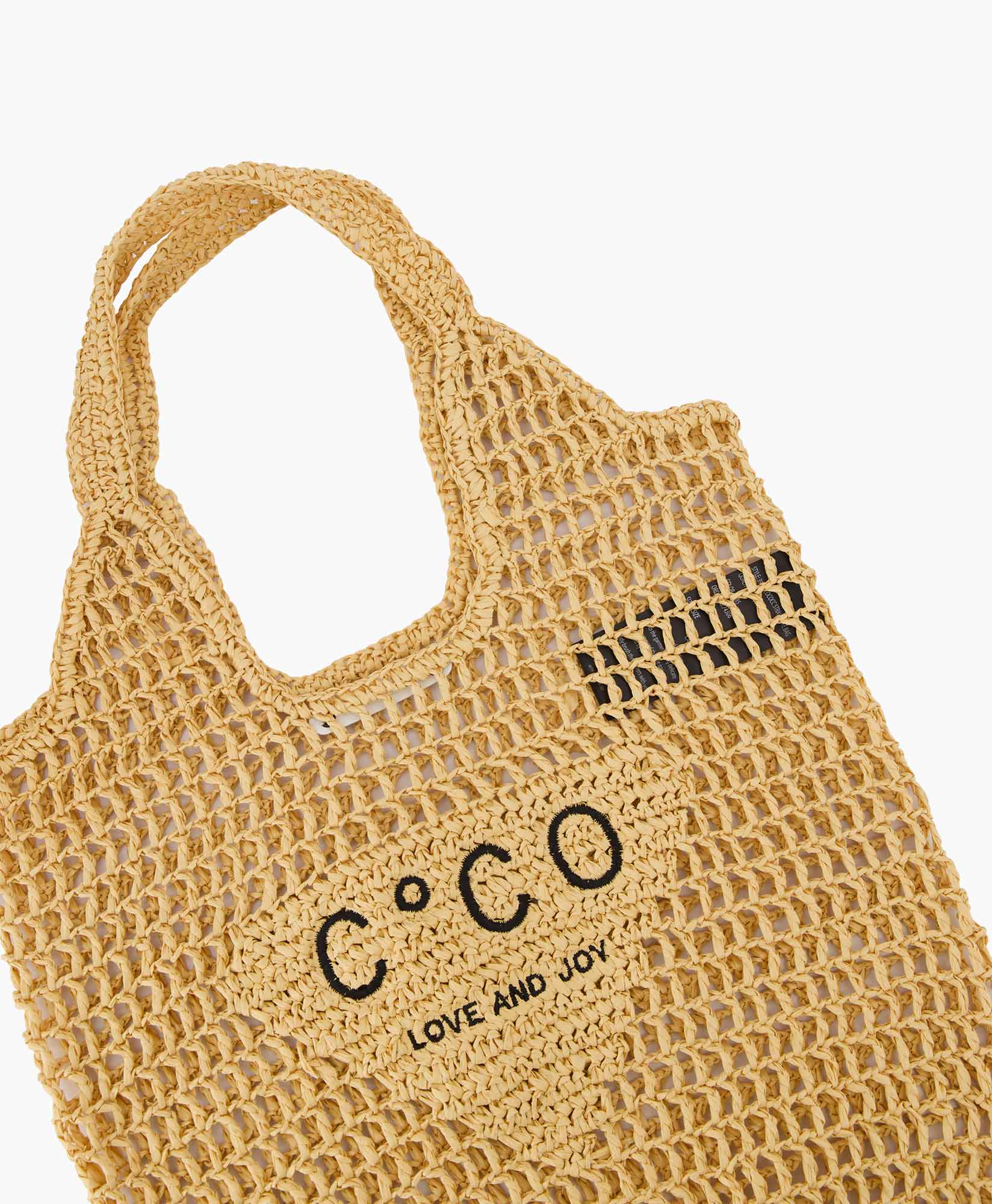 Shopper Coco Straw Tote Beige