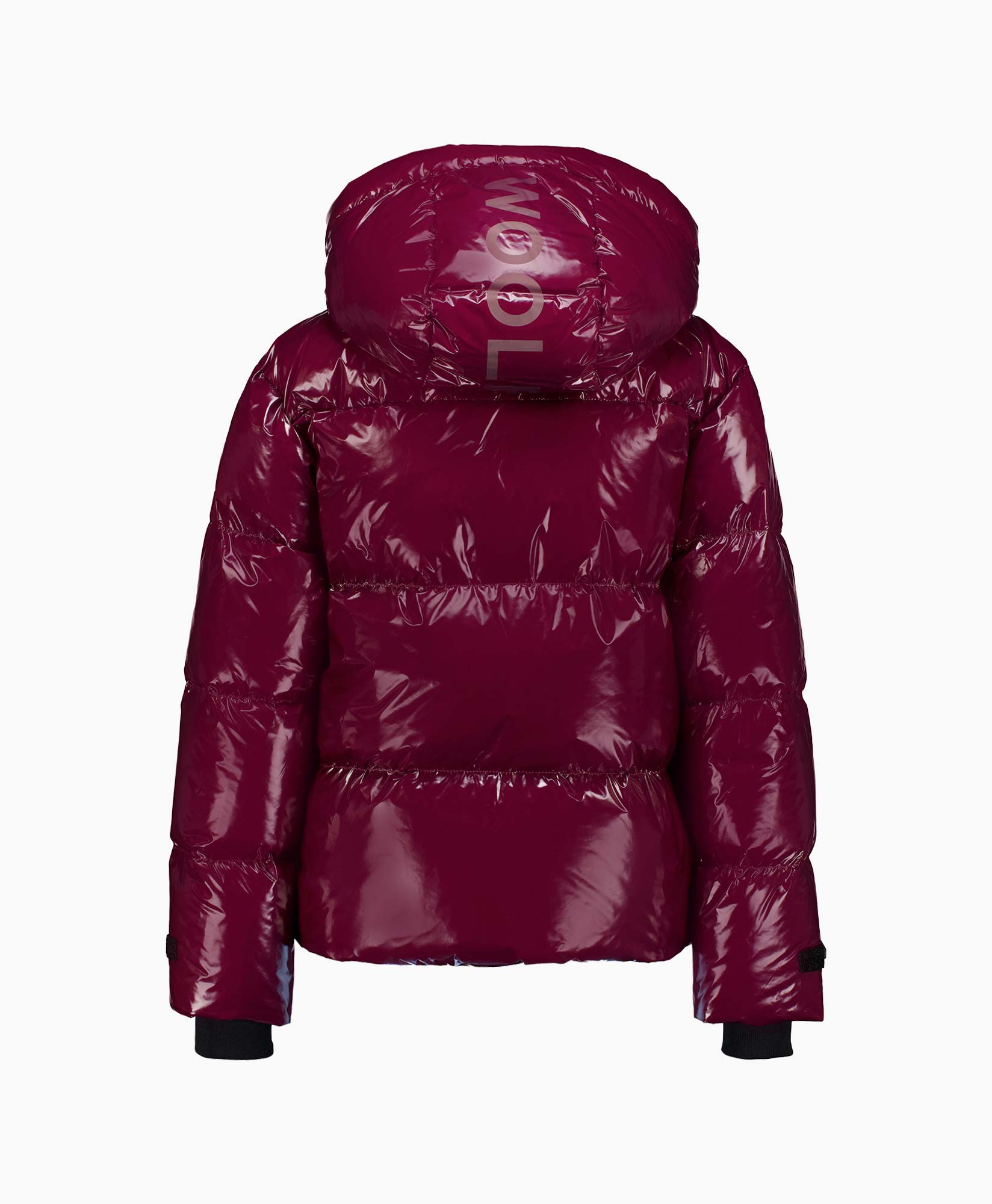 Parka Super Glossy Short donker rood