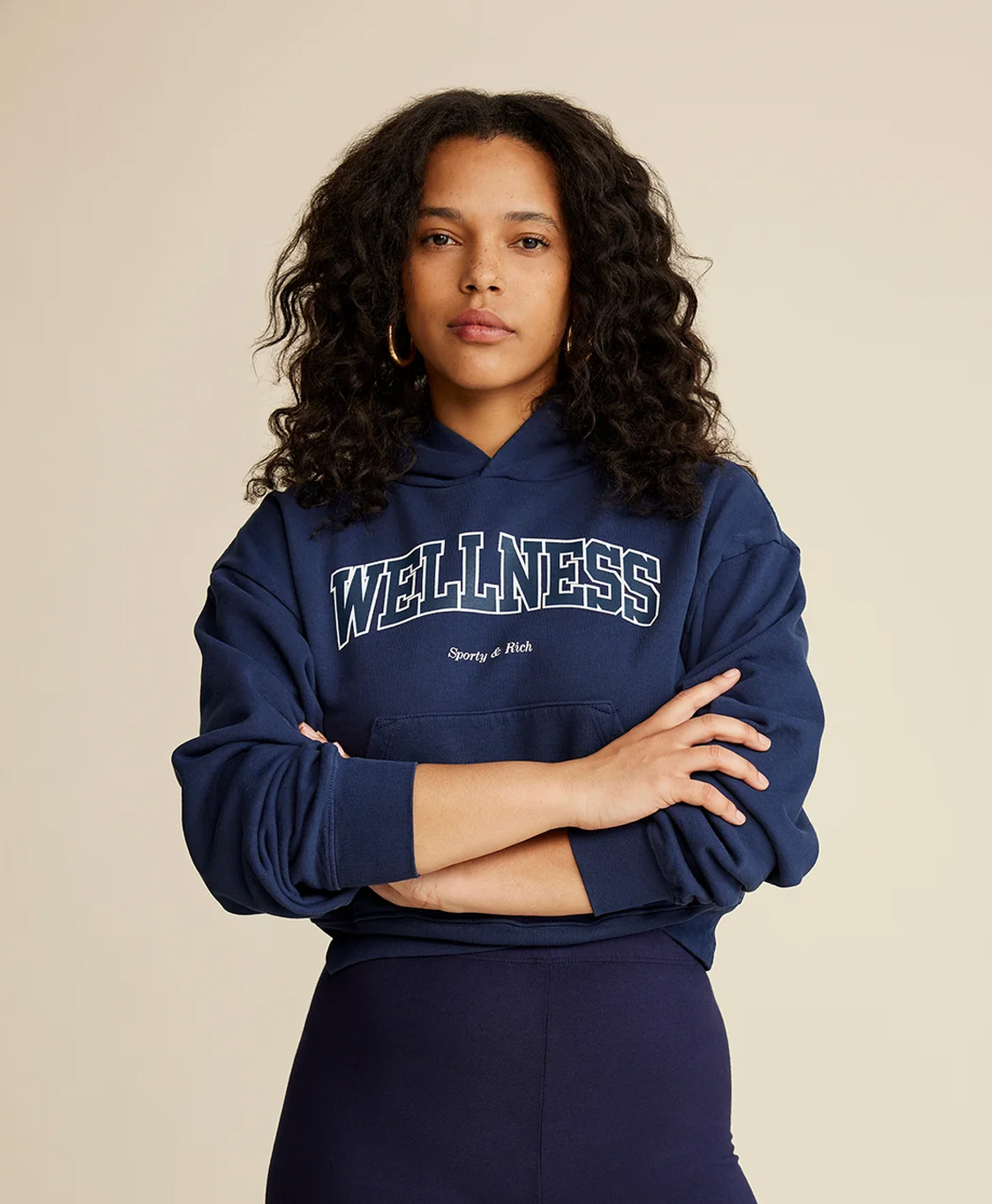 Sporty & Rich Wellness Ivy Cropped Sweatshirt - Athletic apparel