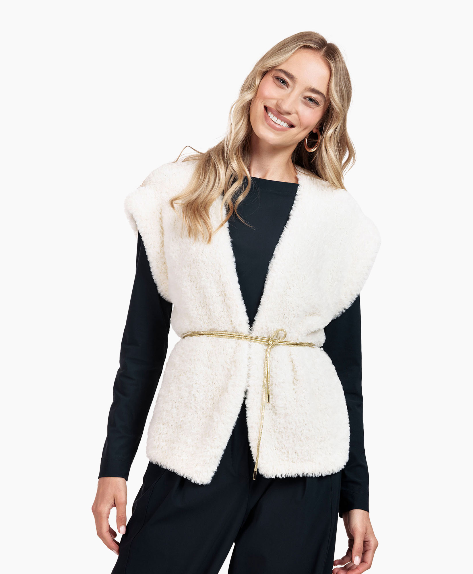 Vest Marly Fluffy Waistcoat Off White