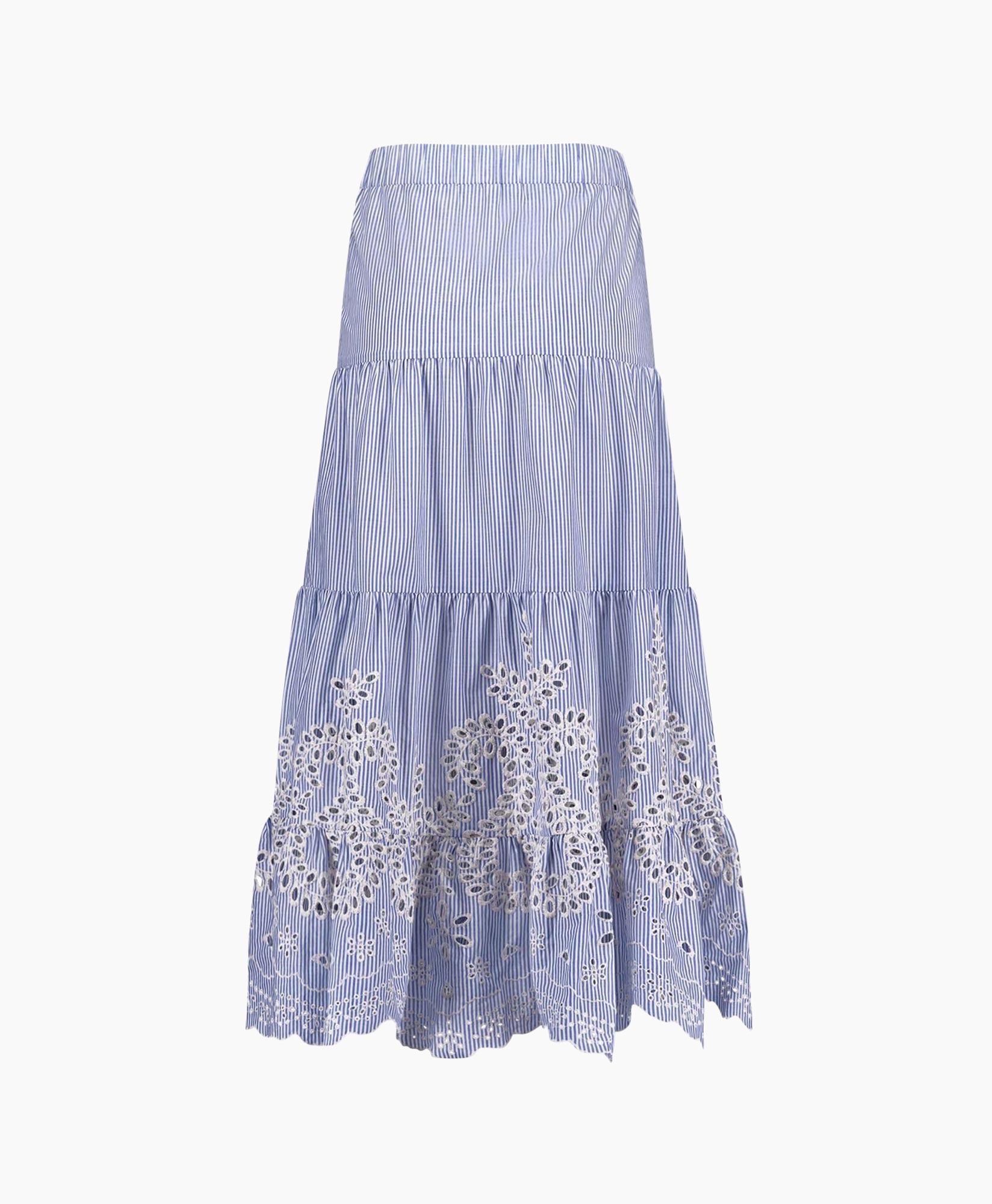 Rok Nola Embroidery Skirt Licht Blauw