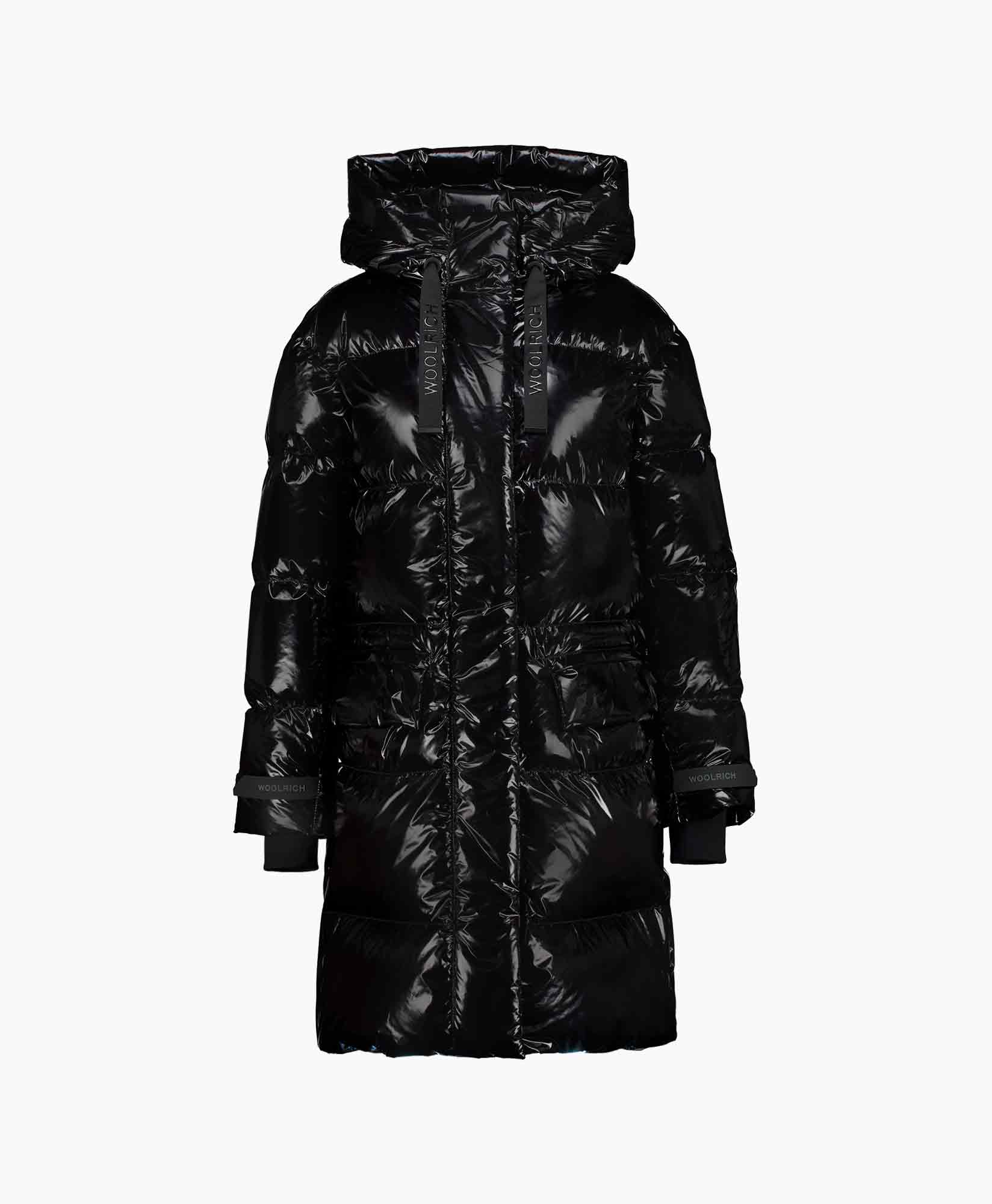 Parka Super Glossy Long Zwart