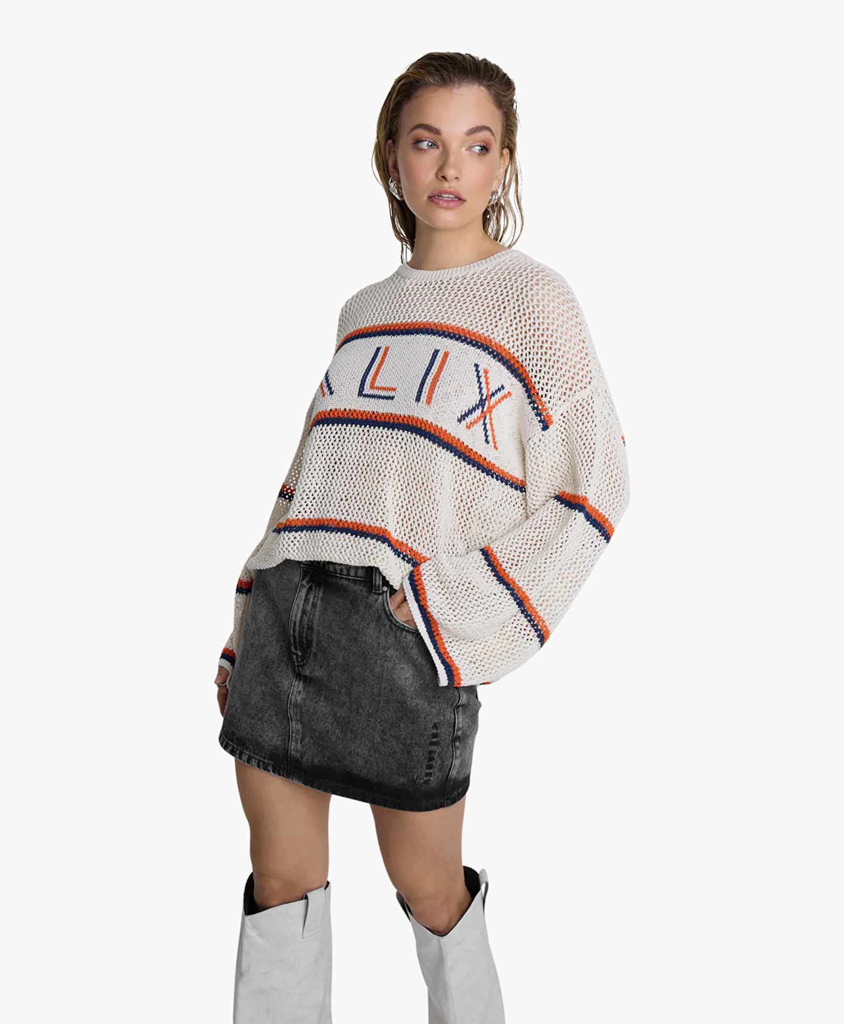 Gebreide Trui Knitted Ajour Alix Off White