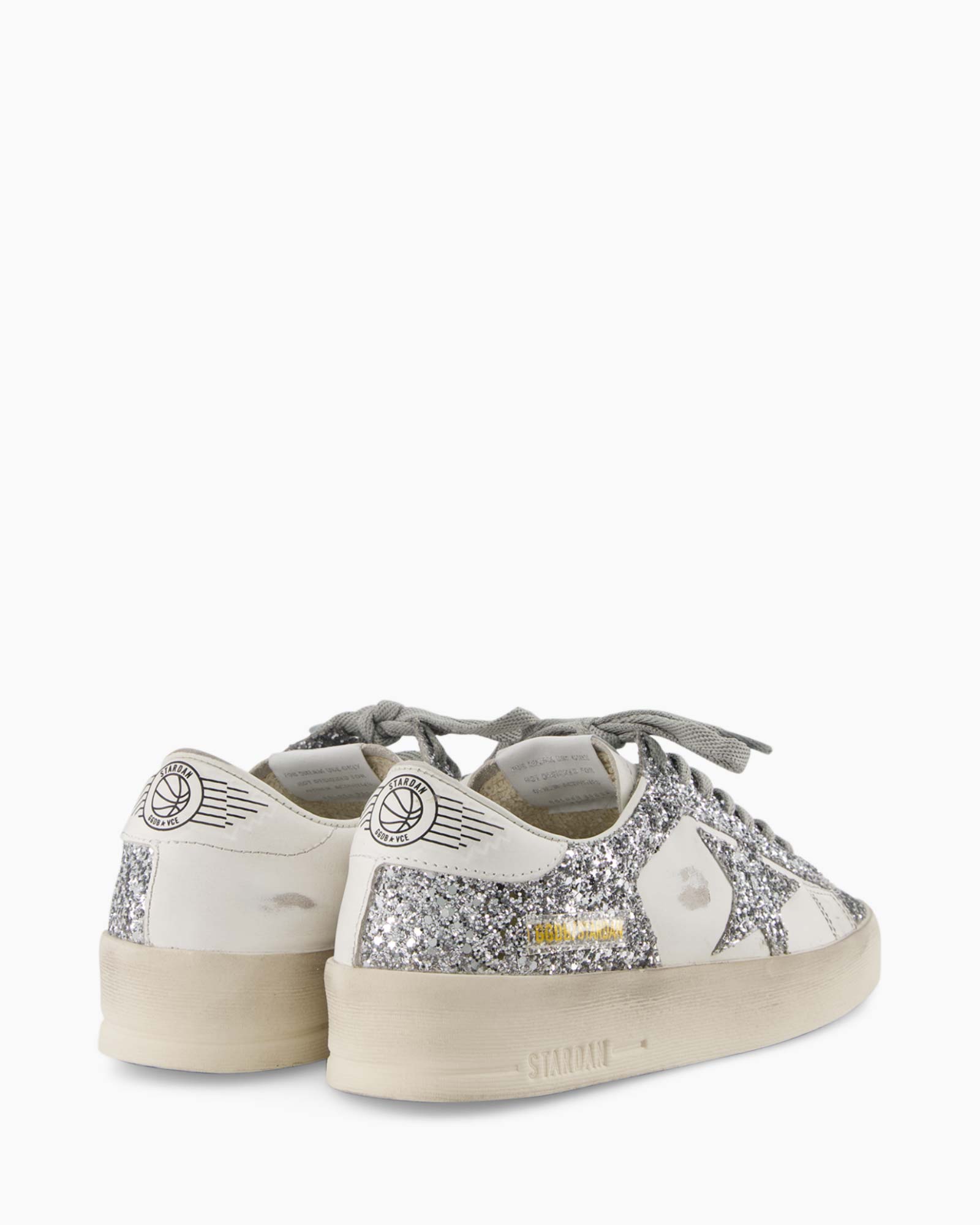 Sneaker Stardan Leather And Glitter Upper Star Zilver