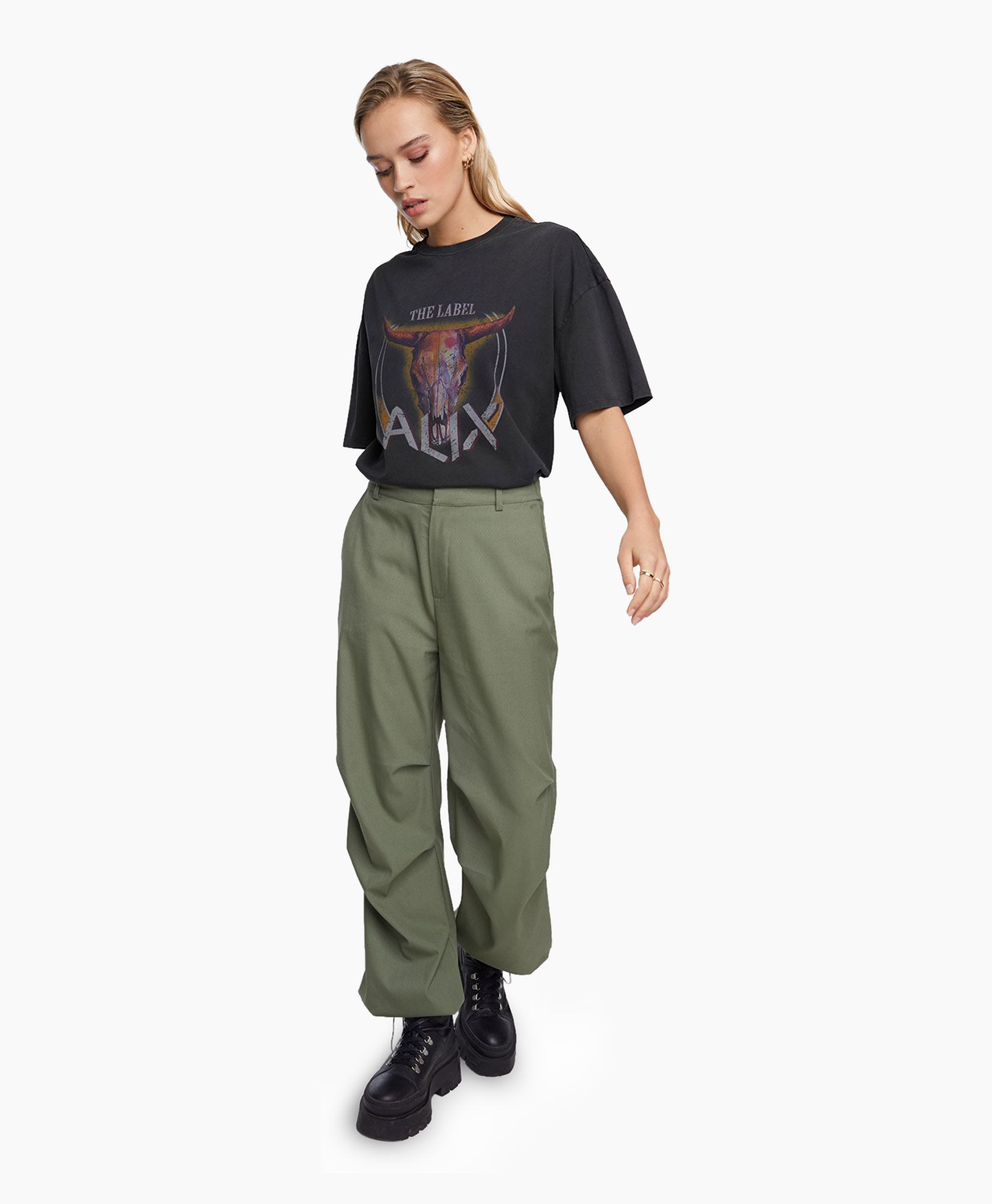 Cargobroek Woven Baggy Pants Groen