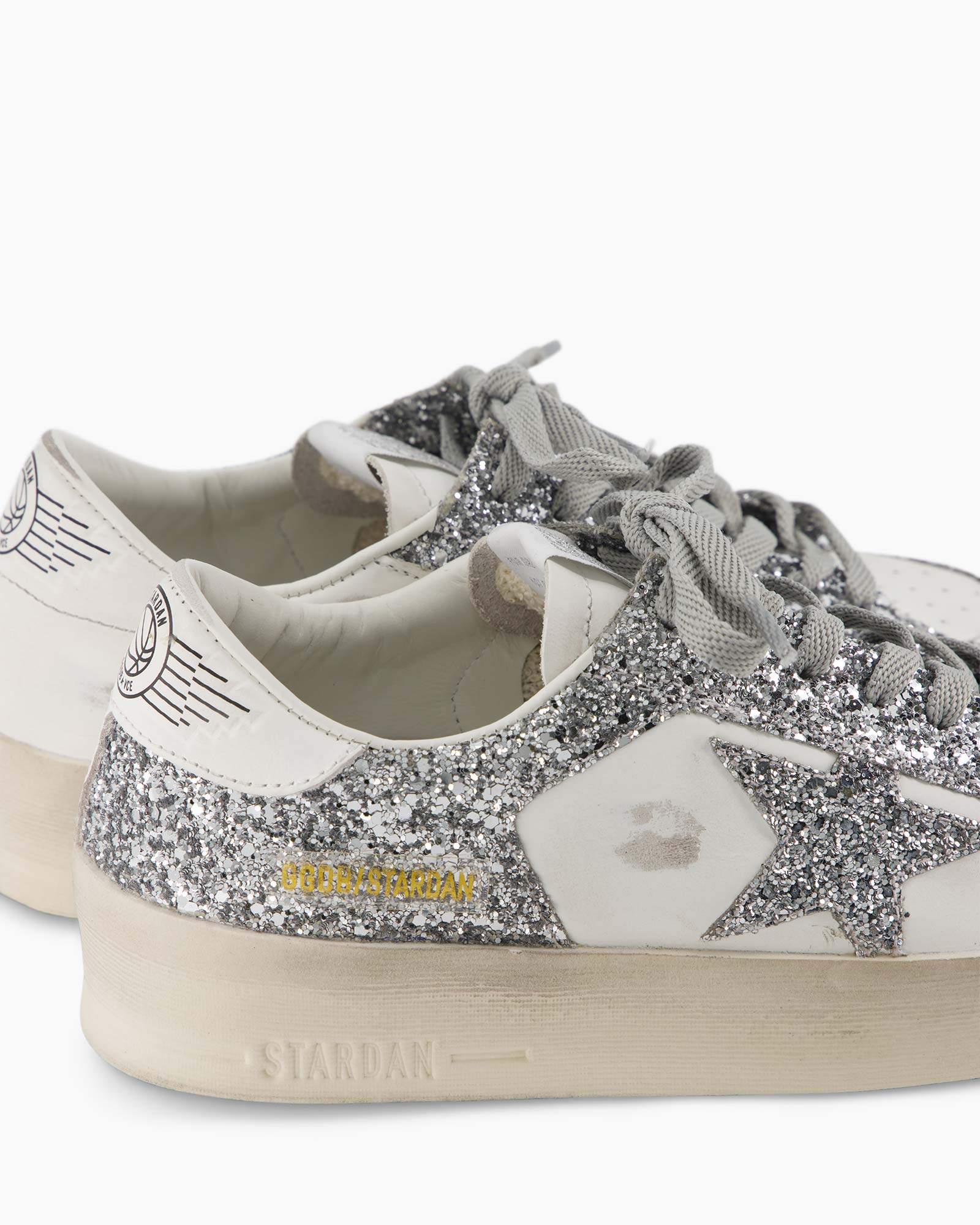 Sneaker Stardan Leather And Glitter Upper Star Zilver