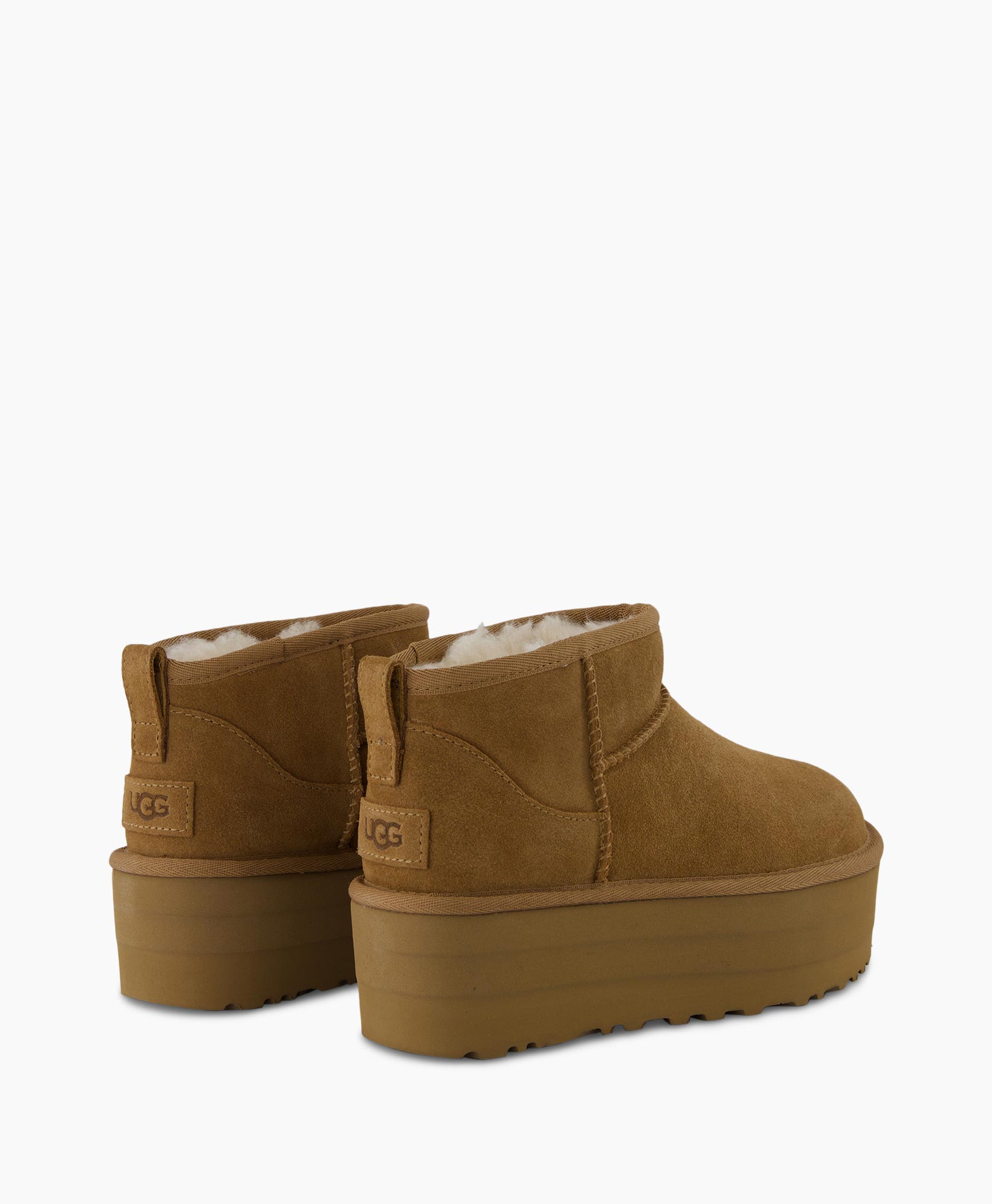 Enkellaars W Classic Ultra Mini Platform Camel