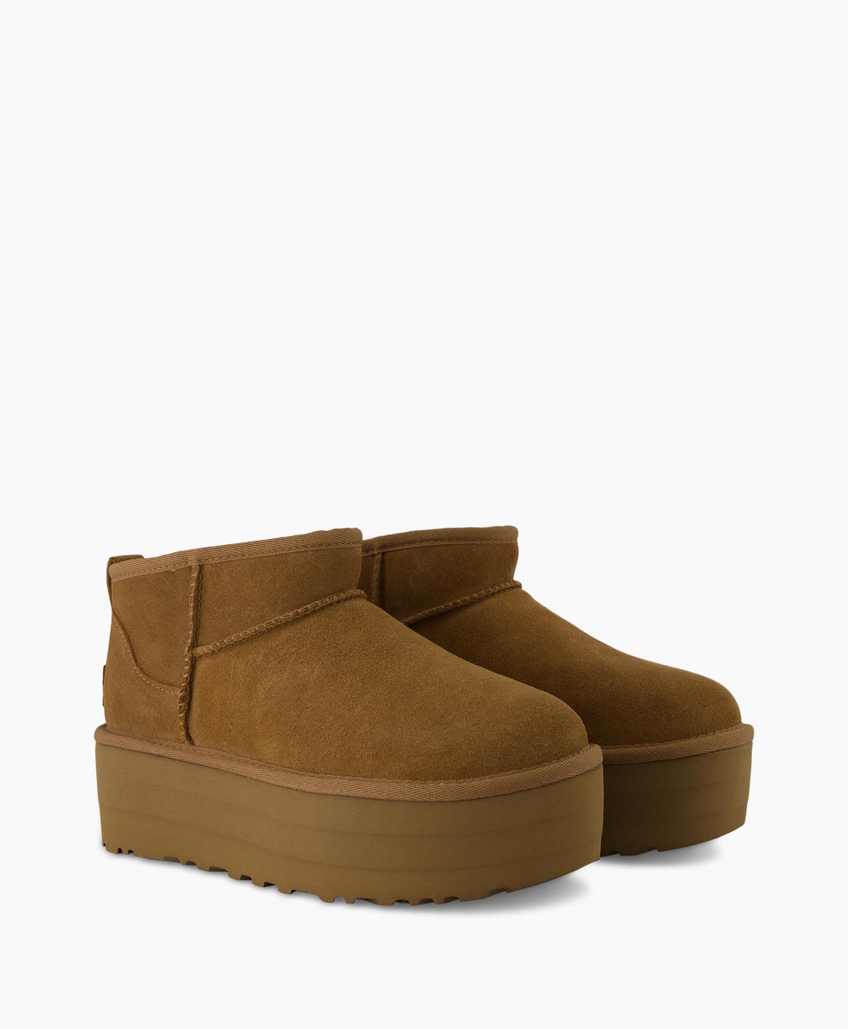 Enkellaars W Classic Ultra Mini Platform Camel