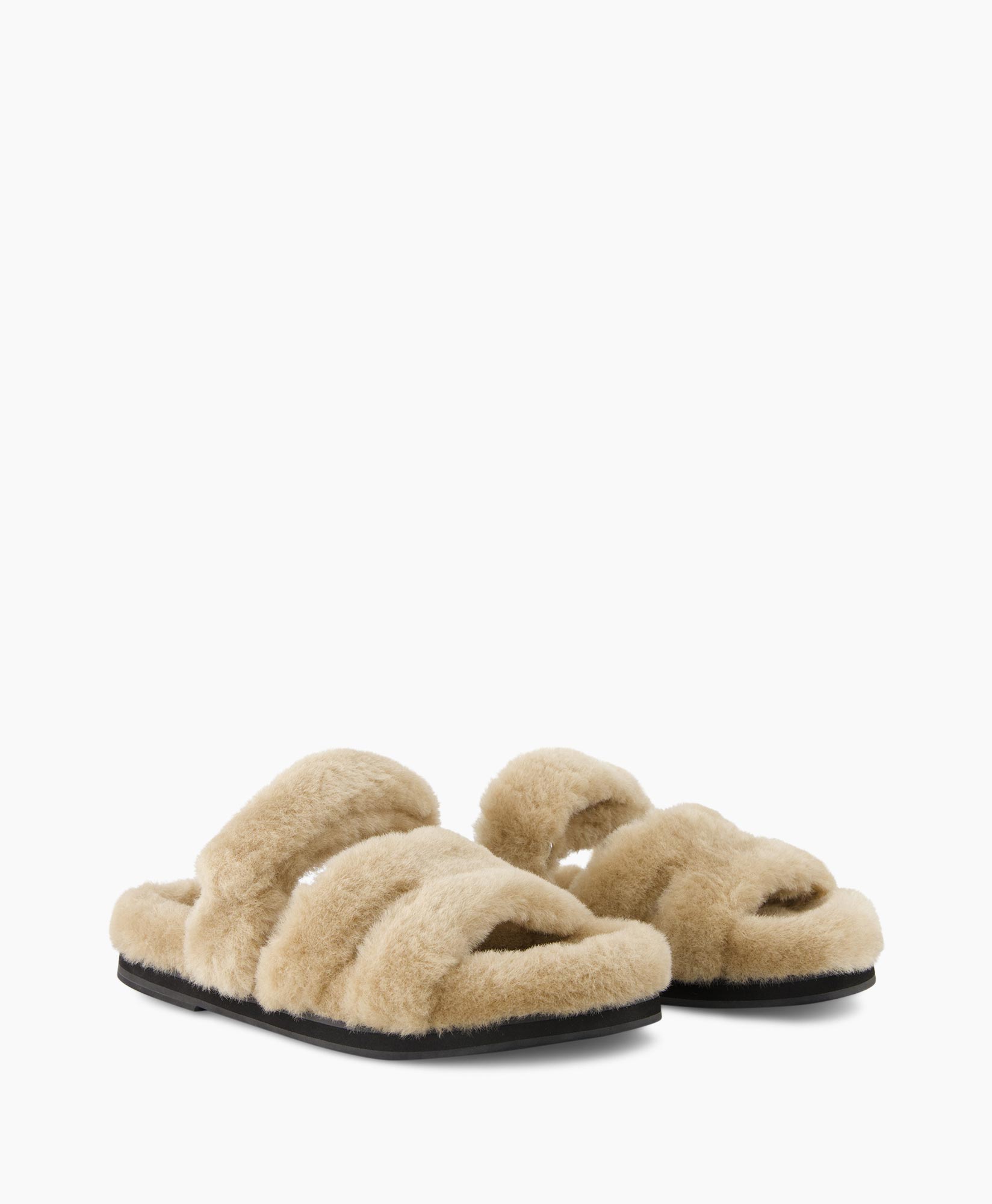 Sandaal Fur Beige